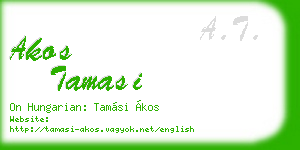 akos tamasi business card