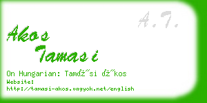 akos tamasi business card